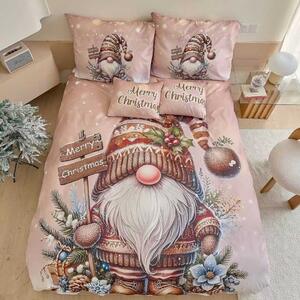 3 dílné povlečení Polycotton Vánoční Gnome 200x140cm+90x70cm TiaHome