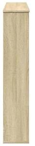 Obložení pro krb Sonoma dub, dřevovláknitá deska, rozměry 100x20x100 cm. Obložení pro elektrické krby s funkcí tepelné ochrany a úložným prostorem. Příslušenství pro krby, vhodné do obývacího pokoje a kachlovým sporákům
