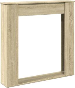 Obložení pro krb Sonoma dub, dřevovláknitá deska, rozměry 100x20x100 cm. Obložení pro elektrické krby s funkcí tepelné ochrany a úložným prostorem. Příslušenství pro krby, vhodné do obývacího pokoje a kachlovým sporákům