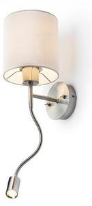 VERSA nástěnná se stínidlem bílá matný nikl 230V E27+ LED 60+3W - RED - DESIGN RENDL