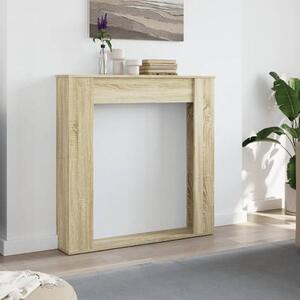 Obložení pro krb Sonoma dub, dřevovláknitá deska, rozměry 100x20x100 cm. Obložení pro elektrické krby s funkcí tepelné ochrany a úložným prostorem. Příslušenství pro krby, vhodné do obývacího pokoje a kachlovým sporákům