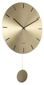 Designové kyvadlové nástěnné hodiny 5862GD Karlsson 47cm