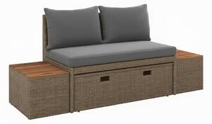 TERASOVÁ SEDACÍ SOUPRAVA dřevo, kov, plast, textil Ambia Garden - Online Only zahradní nábytek, Online Only