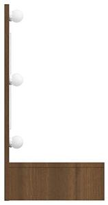 Zrcadlová skříňka s LED osvětlením, barva: imitace dubu, rozměry: 90 x 31,5 x 62 cm. Zrcadlová skříňka do koupelny s osvětlením. Zrcadlové skříňky do koupelny. Zrcadlo do koupelny, skříňka