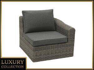 Ratanové LEVÉ ukončení BORNEO LUXURY (šedá)