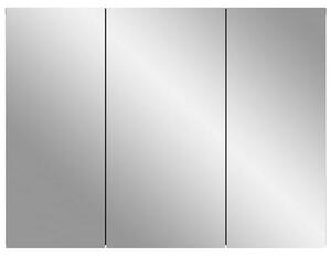- Zrcadlová skříňka Soft, rozměry 80x60x15 cm, přední část s zrcadlem, korpus šedý. - Zrcadlová skříňka do koupelny – moderní, praktická a funkční