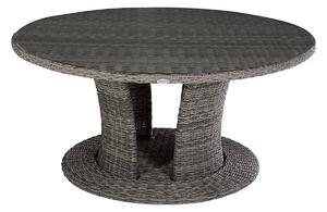 Ratanový stůl jídelní BORNEO LUXURY průměr 160 cm (šedá)