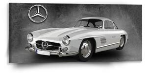 Sablio Obraz Mercedes-Benz 300 SL Šedé pozadí - 110x50 cm