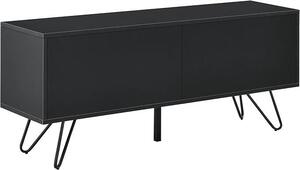 Příborník Bollebygd se 2 skříňovými dveřmi 46,5x110x30cm Komoda Nástěnná skříňka Skříňka do obývacího pokoje Kovový rám černá