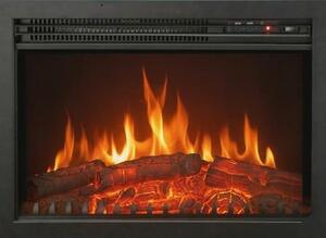 Elektrický krb s topným systémem – vestavěný krb – elektrický krb – dekorativní krb s realistickým efektom plamene pomocí LED – elektrické topení 2000W - 61 x 20 x 45 cm - černá barva
