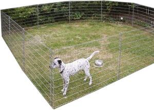 Klec pro menší zvířata, kovový plot, pozinkovaný, výška 80 cm, celková délka 7,10 m