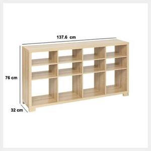 Komoda "Bivoak", modulární regálový systém, rozměry 137x76 cm, Imitace dřeva