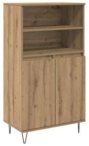 Vysoká komoda, barva hnědá, rozměry 60 x 36 x 110 cm, materiál: dřevovláknitá deska. Vysoká skříň, boční komoda, kuchyňská úložná skříň, skříň do koupelny, skříň do předsíně nebo obývacího pokoje. Číslo produktu: 879620