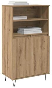 Vysoká komoda, barva hnědá, rozměry 60 x 36 x 110 cm, materiál: dřevovláknitá deska. Vysoká skříň, boční komoda, kuchyňská úložná skříň, skříň do koupelny, skříň do předsíně nebo obývacího pokoje. Číslo produktu: 879620