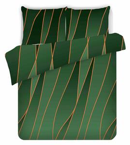 Saténová ložní souprava lahvově zelená ARGONGREEN 220x200 cm