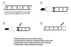 MILIO LED pásek NEON - 230V - 1m - 8W/m - IP65 - teplá bílá