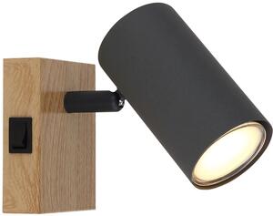 Globo Lighting Robby nástěnné svítidlo 1x25 W dřevo-grafitová 57911-1G