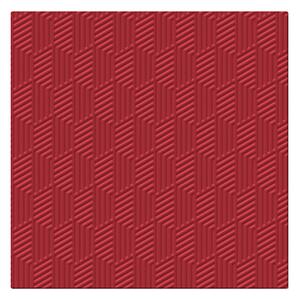 Červené dekorativní papírové ubrousky INSPIRATION TEXTURE 20 ks