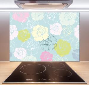 Skleněný panel do kuchyně Růže pksh-64906285