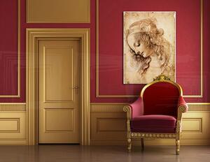 Obraz na plátně HLAVA ŽENY - Leonardo Da Vinci REP166 - Leonardo Da Vinci 000 REP166 - 60x80 cm