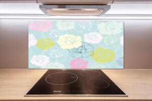 Skleněný panel do kuchyně Růže pksh-64906285