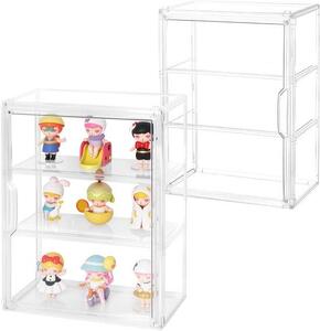 Akrylová vitrína - Úložný box pro vystavení - Pro prezentaci sbírek - Magnetické dveře - 36 x 27 x 13 cm - Průhledná