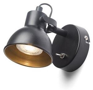 ROSITA I nástěnná černá/zlatá 230V LED GU10 9W - RED - DESIGN RENDL