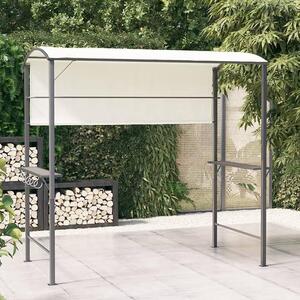 Pavilon se střechou, pergola, sluneční clona, zahradní stan, zahradní pavilon pro zastřešení terasy, rozměry 220x110x200 cm, barva: krémová