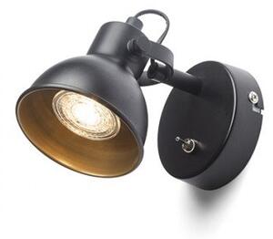 ROSITA I nástěnná černá/zlatá 230V LED GU10 9W - RED - DESIGN RENDL