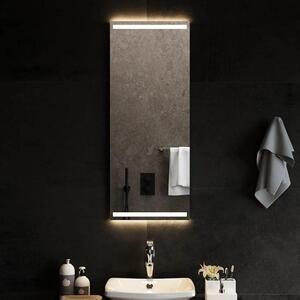 LED zrcadlo do koupelny, 40x100 cm, sklo, IP65, USB, kosmetické zrcadlo s háčky, LED osvětlení 5 V pro koupelnu, funkční zrcadlo pro make-up a holení