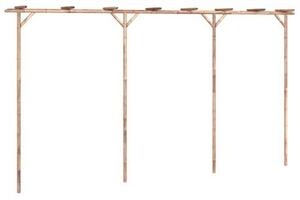 Pergola z bambusu, rozměry 385 x 40 x 205 cm, vhodná do zahrady, na terasu nebo do venkovních prostor