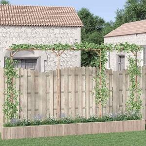 Pergola z bambusu, rozměry 385 x 40 x 205 cm, vhodná do zahrady, na terasu nebo do venkovních prostor