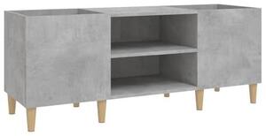 Skříň na desky v barvě betonové šedé, rozměry 121x38x48 cm, vyrobená z dřevovláknité desky, určená k uskladnění gramodesek a jako skříňka pro gramofon, ideální jako přistavovací skříňka do obývacího pokoje