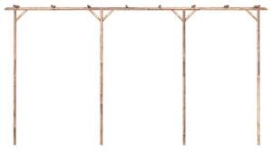 Pergola z bambusu, rozměry 385 x 40 x 205 cm, vhodná do zahrady, na terasu nebo do venkovních prostor