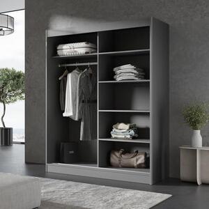 Zrcadlová skříňka Como 2D2L, šířka 120 cm, černá barva