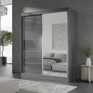 Zrcadlová skříňka Como 2D2L, šířka 120 cm, černá barva