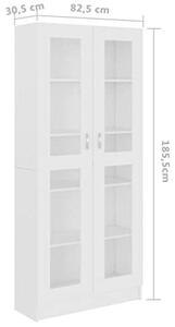 Skříňka s výklopnými dvířky, bílá, 82,5 x 30,5 x 185,5 cm, materiál: dřevotříska, barva: bílá, hmotnost: 47 kg, kód produktu: 802768