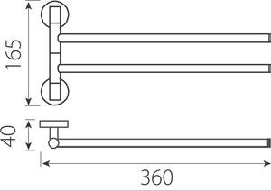 FDesign Meriva vešiak na uterák chrómová FD6-MRV-21-11