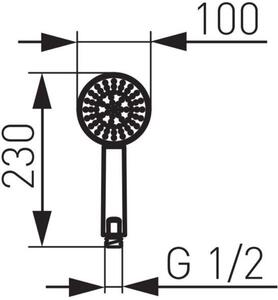 FDesign Anima sprchová hlavica čierna FD8-100-22