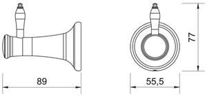 FDesign Lacrima vešiak antická hnedá FD6-LRA-07-66