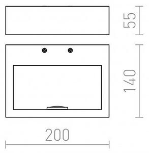 NEMAN nástěnná černá 230V LED 10W 3000K - RED - DESIGN RENDL