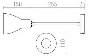 KAYA nástěnná bílá matný nikl 230V E27 28W - RED - DESIGN RENDL