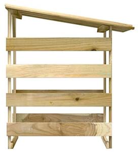 Pergola se střechou, rozměry 100x90x100 cm, impregnované borové dřevo, volně stojící – pergola, altán na grilování
