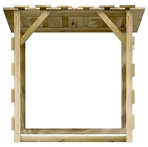 Pergola se střechou, rozměry 100x90x100 cm, impregnované borové dřevo, volně stojící – pergola, altán na grilování