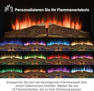 Spark 28" Elektrický krb – nástěnný krb – LED elektrický krb s topným výkonem 2 kW – efekt plamene Optiflame, regulovatelná rychlost a intenzita plamene – časovač a dálkové ovládání