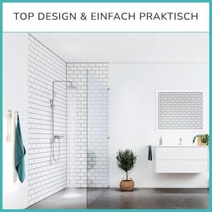 Sprchový systém bez baterie, nerezová ocel, odolná proti korozi, s tlačítkem - úspora vody až 50 %. Wellness sprchový set bez baterie - sprchová hlavice umístěná nad hlavou - dešťová sprcha s nástěnným držákem. Kompletní sada pro sprchu a vanu