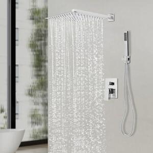 Sprchový systém Regendusche s baterií, kompletní sada sprchové armatury. Sprchový systém pro montáž na stěnu. Sprchová garnitura s ruční sprchovou hlavicí pro koupelnu. Sprchový set s nastavitelným držákem sprchy (30 cm)