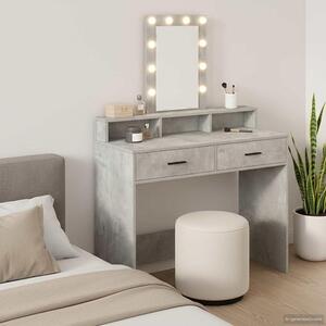 Toaletní stolek, šedý, 100 x 41 x 140 cm, dřevo, toaletní stolek, komoda na make-up, kosmetický stolek, nábytek do ložnice – A