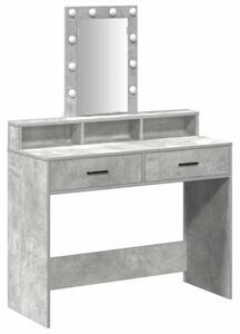 Toaletní stolek, šedý, 100 x 41 x 140 cm, dřevo, toaletní stolek, komoda na make-up, kosmetický stolek, nábytek do ložnice – A