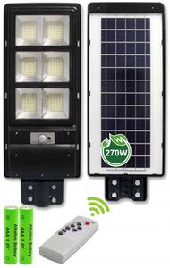 BERGE Pouliční LED solární lampa 270 W - 6000 lm - dálkové ovládání - pohybový senzor